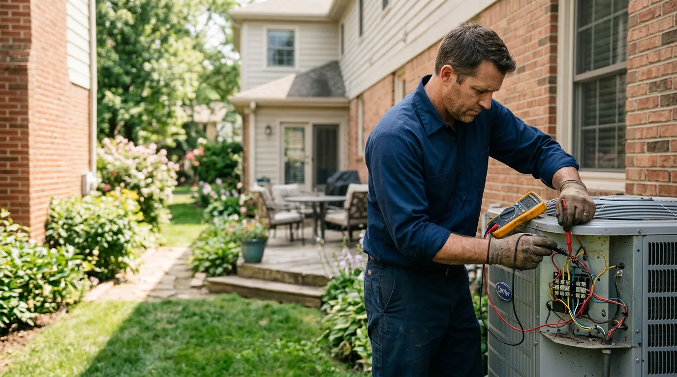 HVAC technician working near Milford Center, OH